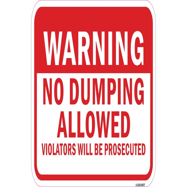 Signmission Safety Sign, 12 in Height, Aluminum, 18 in Length, 24677 A-1218-24677 - main